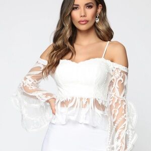 White crop top